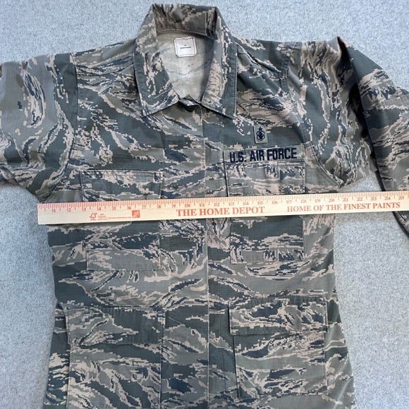 US Air Force ABU Utility Jacket Womens 8R Camo Digital Tiger Stripe Military - Picture 7 of 9